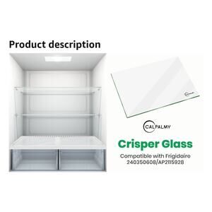 Crisper Drawer Tempered Glass For Frigidaire Kenmore Electrolux Crosley 24x15.5